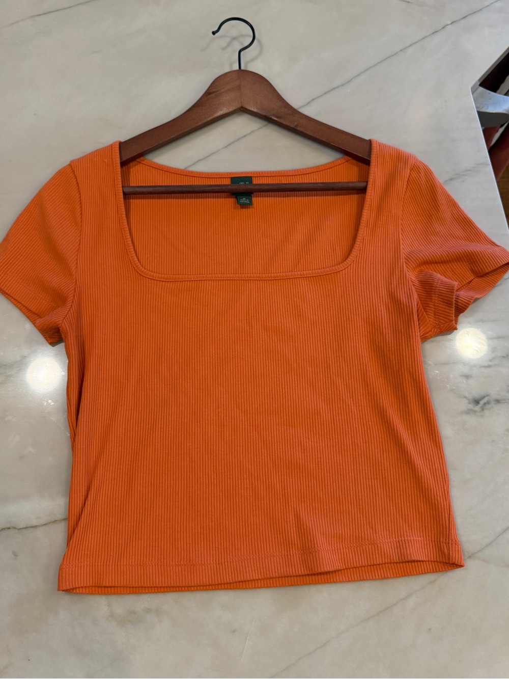 Wild Fable Ribbed Cropped Top Sz M